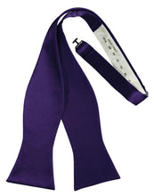 Load image into Gallery viewer, Cardi Self Tie Purple Luxury Satin Bow Tie