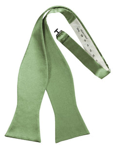 Cardi Self Tie Sage Luxury Satin Bow Tie