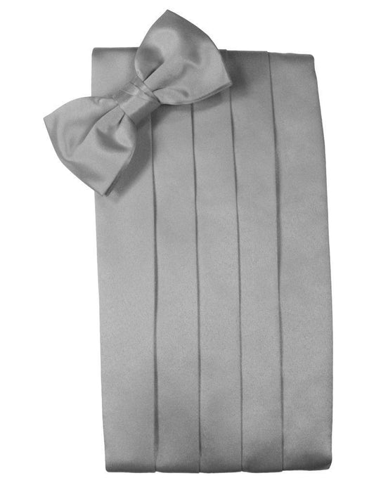 Cardi Silver Luxury Satin Cummerbund