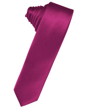 Load image into Gallery viewer, Cardi Self Tie Watermelon Luxury Satin Skinny Necktie