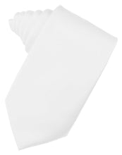 Load image into Gallery viewer, Cardi Self Tie White Luxury Satin Necktie