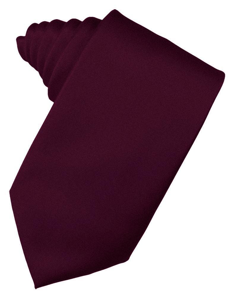 Cardi Self Tie Wine Luxury Satin Necktie