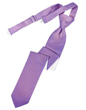 Load image into Gallery viewer, Cardi Pre-Tied Wisteria Luxury Satin Skinny Necktie