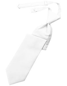 Cardi White Solid Twill Windsor Tie