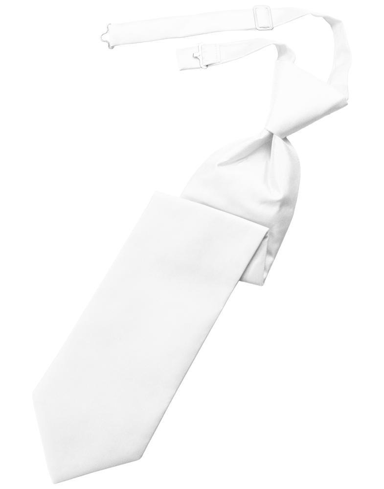 Cardi White Solid Twill Windsor Tie