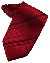 Load image into Gallery viewer, Cardi Self Tie Apple Striped Satin Necktie
