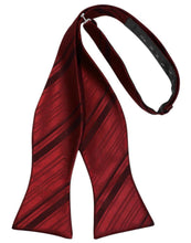 Load image into Gallery viewer, Cardi Self Tie Apple Striped Satin Bow Tie