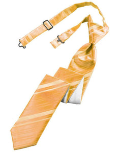 Cardi Pre-Tied Apricot Striped Satin Skinny Necktie