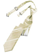 Load image into Gallery viewer, Cardi Pre-Tied Bamboo Striped Satin Skinny Necktie