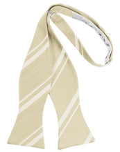 Load image into Gallery viewer, Cardi Self Tie Bamboo Striped Satin Bow Tie