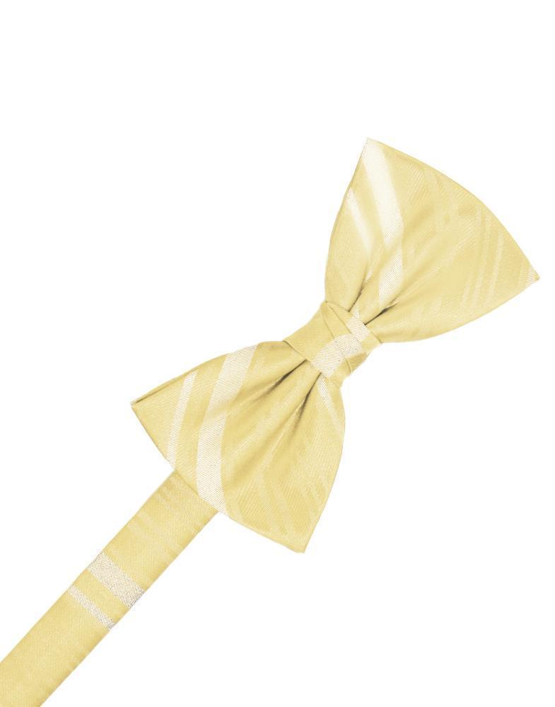 Cardi Pre-Tied Banana Striped Satin Bow Tie
