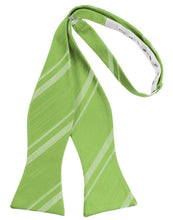 Load image into Gallery viewer, Cardi Self Tie Clover Striped Satin Bow Tie