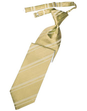 Load image into Gallery viewer, Cardi Pre-Tied Harvest Maize Striped Satin Necktie