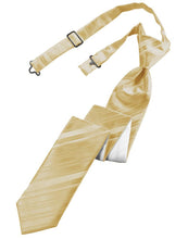 Load image into Gallery viewer, Cardi Pre-Tied Harvest Maize Striped Satin Skinny Necktie