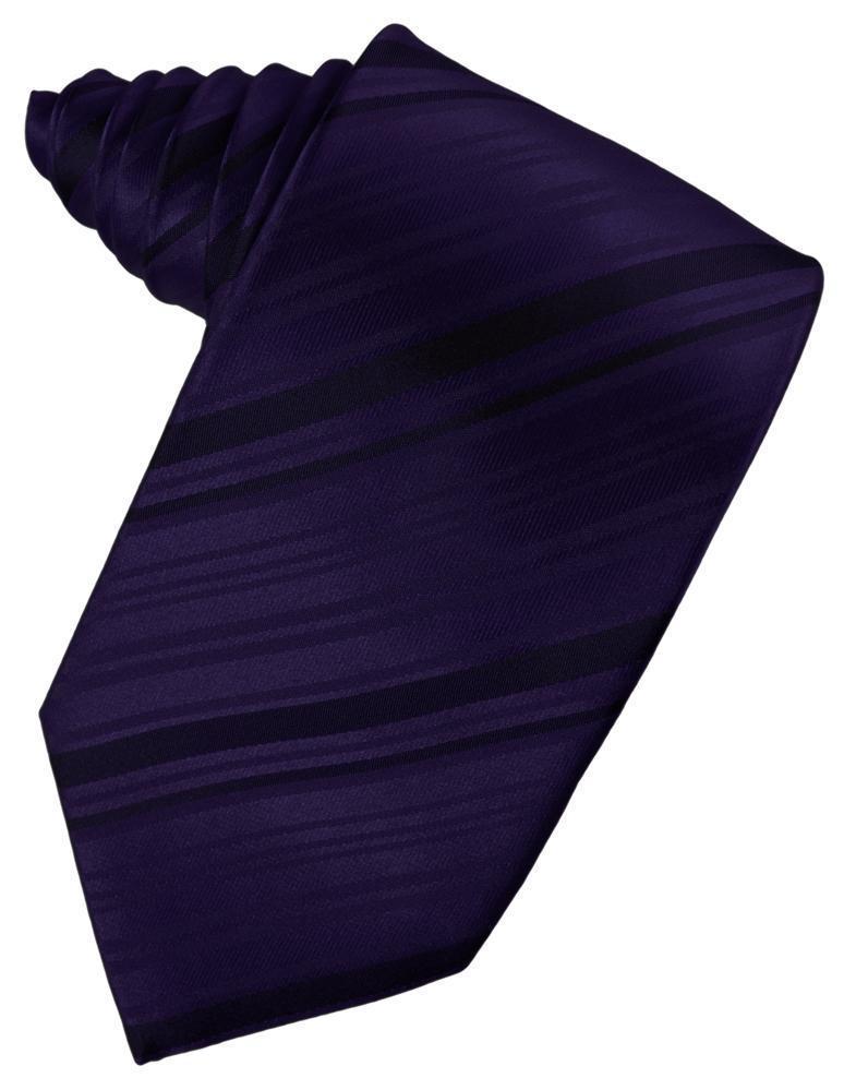 Cardi Self Tie Lapis Striped Satin Necktie