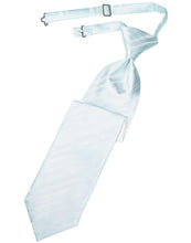 Load image into Gallery viewer, Cardi Pre-Tied Light Blue Striped Satin Necktie