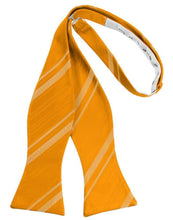 Load image into Gallery viewer, Cardi Self Tie Mandarin Striped Satin Bow Tie