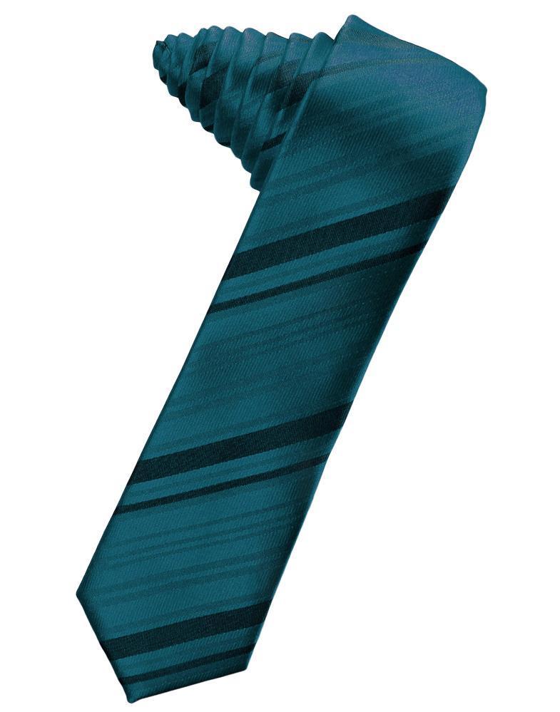 Cardi Self Tie Oasis Striped Satin Skinny Necktie