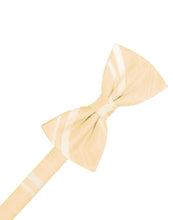 Load image into Gallery viewer, Cardi Pre-Tied Peach Striped Satin Bow Tie