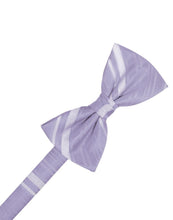 Load image into Gallery viewer, Cardi Pre-Tied Periwinkle Striped Satin Bow Tie