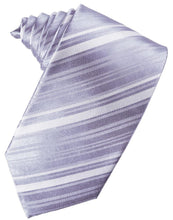 Load image into Gallery viewer, Cardi Self Tie Periwinkle Striped Satin Necktie
