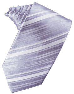 Cardi Self Tie Periwinkle Striped Satin Necktie