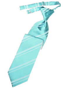 Cardi Pre-Tied Pool Striped Satin Necktie