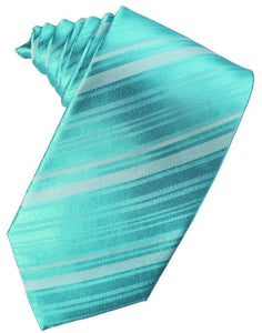 Cardi Self Tie Pool Striped Satin Necktie