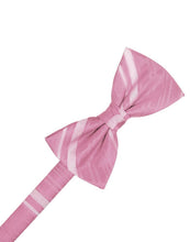 Load image into Gallery viewer, Cardi Pre-Tied Rose Petal Striped Satin Bow Tie