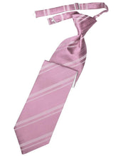 Load image into Gallery viewer, Cardi Pre-Tied Rose Petal Striped Satin Necktie
