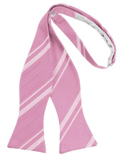 Load image into Gallery viewer, Cardi Self Tie Rose Petal Striped Satin Bow Tie