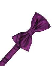 Load image into Gallery viewer, Cardi Pre-Tied Sangria Striped Satin Bow Tie