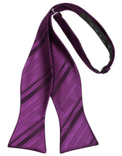 Load image into Gallery viewer, Cardi Self Tie Sangria Striped Satin Bow Tie