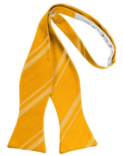 Load image into Gallery viewer, Cardi Self Tie Tangerine Striped Satin Bow Tie