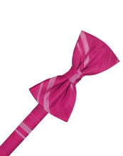 Load image into Gallery viewer, Cardi Pre-Tied Watermelon Striped Satin Bow Tie