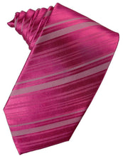 Load image into Gallery viewer, Cardi Self Tie Watermelon Striped Satin Necktie