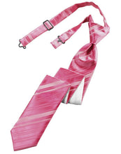 Load image into Gallery viewer, Cardi Pre-Tied Watermelon Striped Satin Skinny Necktie