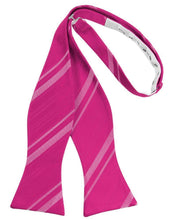 Load image into Gallery viewer, Cardi Self Tie Watermelon Striped Satin Bow Tie