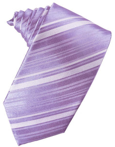Cardi Self Tie Wisteria Striped Satin Necktie