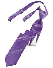 Load image into Gallery viewer, Cardi Pre-Tied Wisteria Striped Satin Skinny Necktie