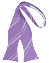 Load image into Gallery viewer, Cardi Self Tie Wisteria Striped Satin Bow Tie