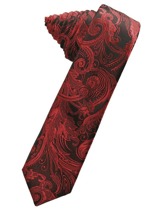 Cardi Self Tie Apple Tapestry Skinny Necktie