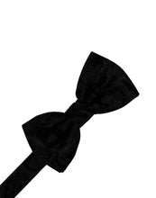 Load image into Gallery viewer, Cardi Pre-Tied Black Tapestry Bow Tie