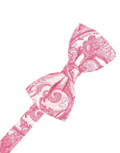 Load image into Gallery viewer, Cardi Pre-Tied Bubblegum Tapestry Bow Tie