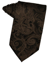 Load image into Gallery viewer, Cardi Self Tie Chocolate Tapestry Necktie