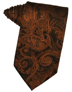 Cardi Self Tie Cognac Tapestry Necktie
