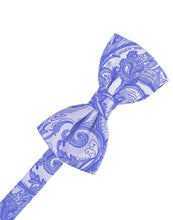 Load image into Gallery viewer, Cardi Pre-Tied Cornflower Tapestry Bow Tie