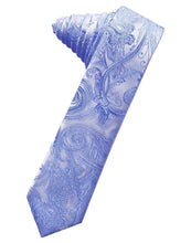 Load image into Gallery viewer, Cardi Self Tie Cornflower Tapestry Skinny Necktie