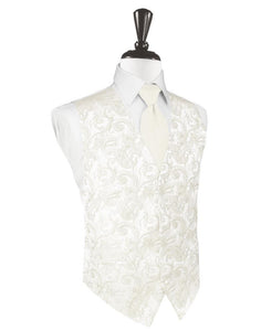 Cardi Ivory Tapestry Tuxedo Vest