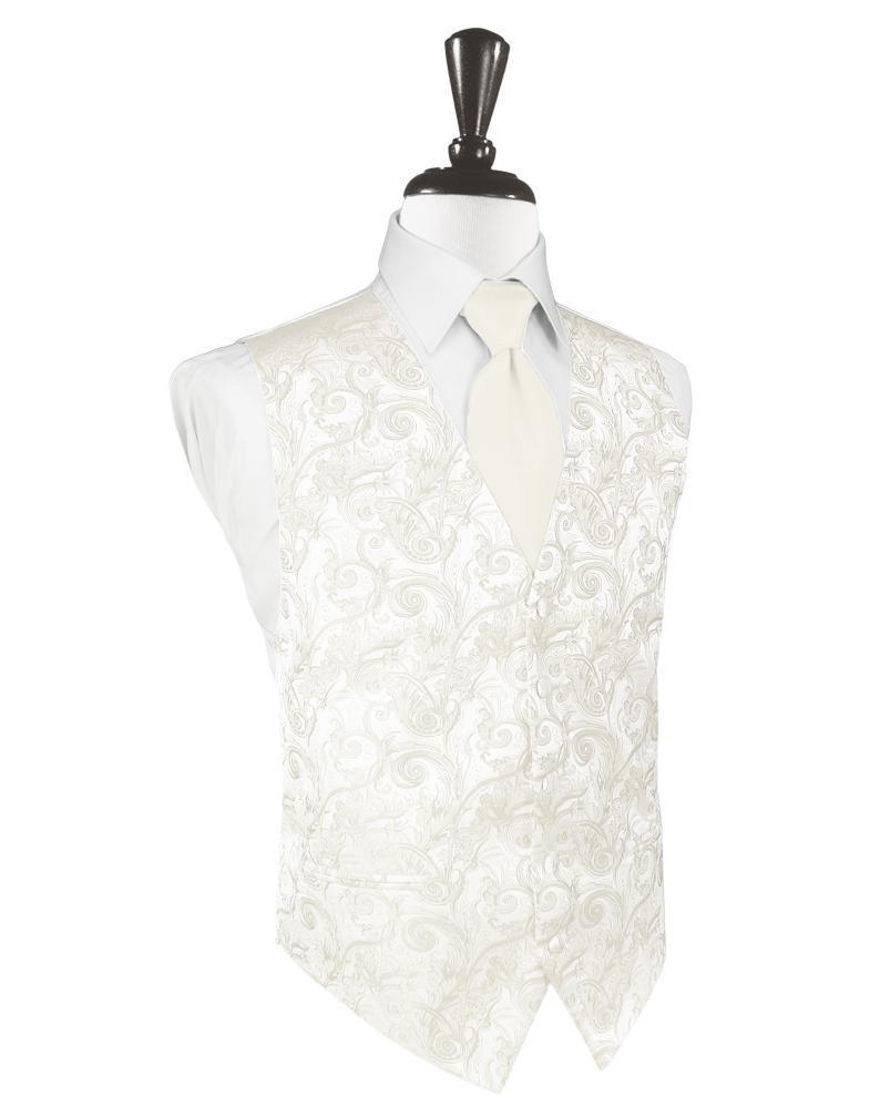 Cardi Ivory Tapestry Tuxedo Vest